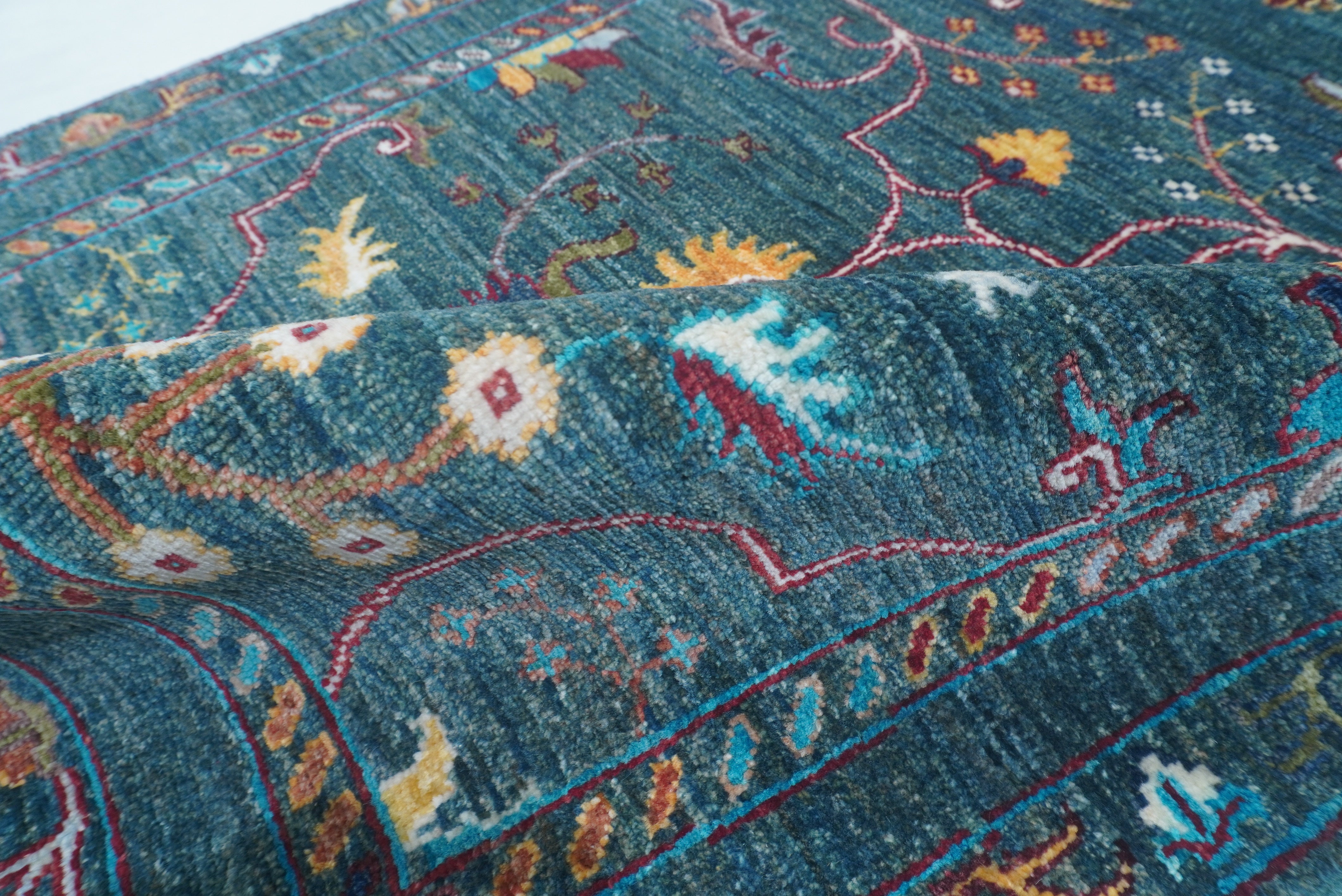 Sultani Green Rug PC 55873 - 1.34m X 0.83m