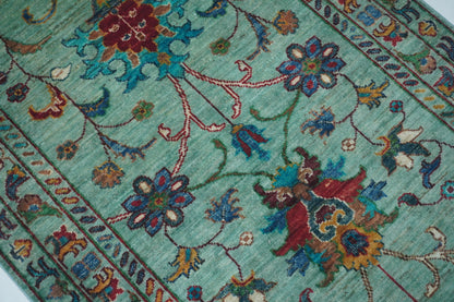 Sultani Green Rug PC 53307 - 1.27m X 0.83m