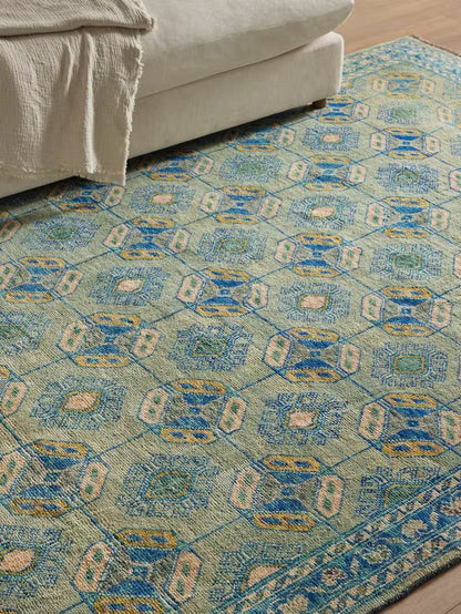 Boston Ersari Blue Rug