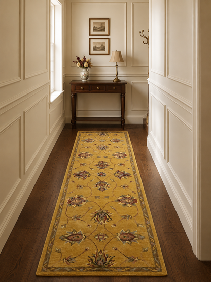 Sarnath Gold Runner Rug