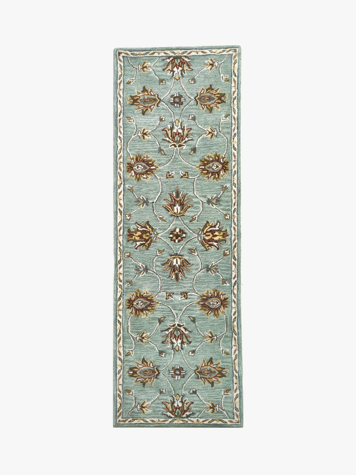 Sarnath Green Runner Rug