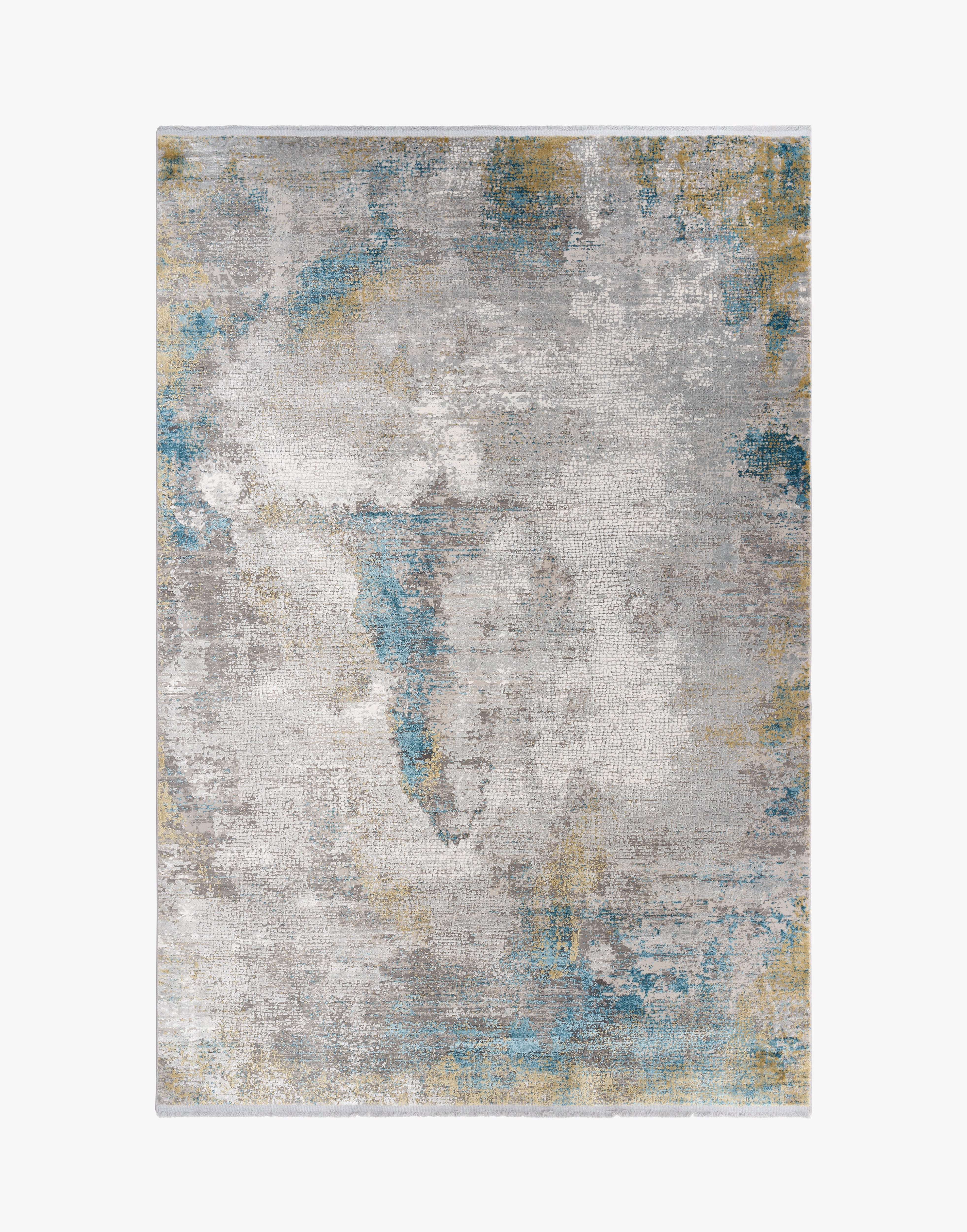 Toros Distressed Illusion Ice Blue Rug