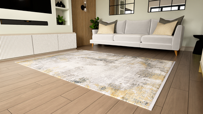 Toros Distressed Illusion Frost Grey Rug