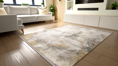 Toros Distressed Illusion Frost Grey Rug