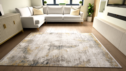 Toros Distressed Illusion Frost Grey Rug