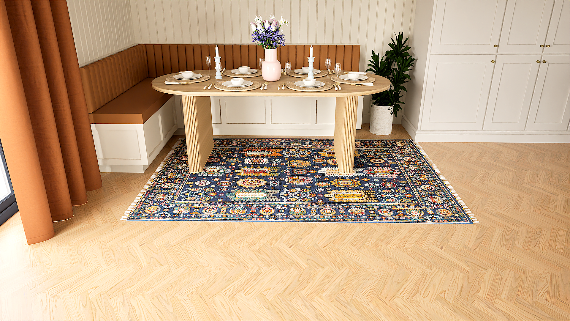 Malaki Kazak Blue Rug