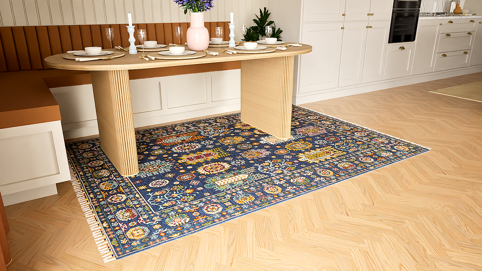 Malaki Kazak Blue Rug