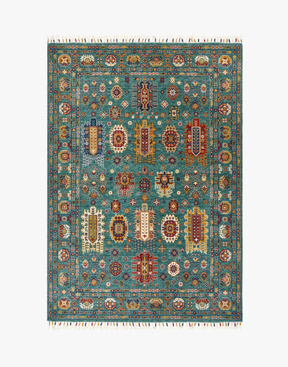Malaki Kazak Green Rug
