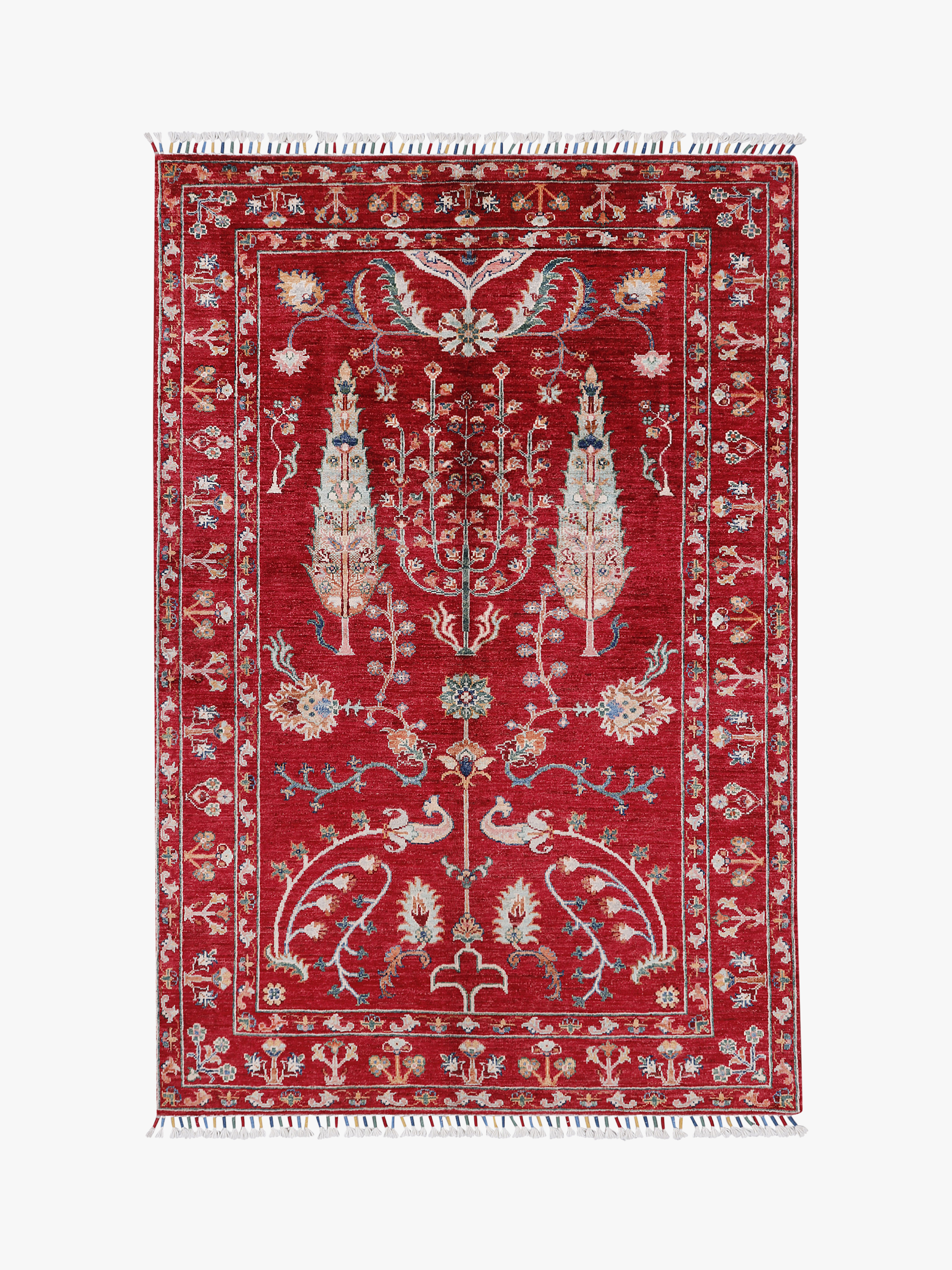 Pictorial Grove Red Rug