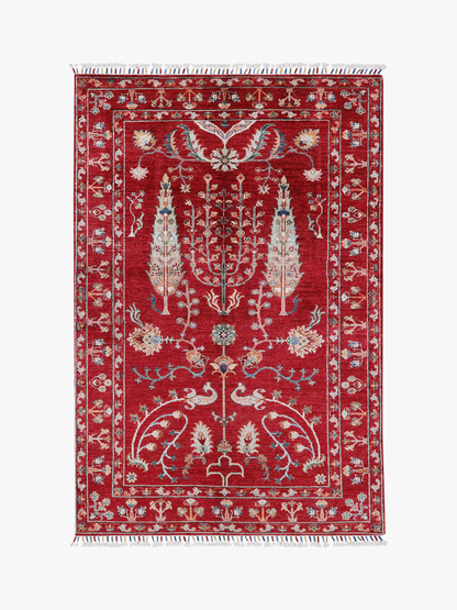 Pictorial Grove Red Rug