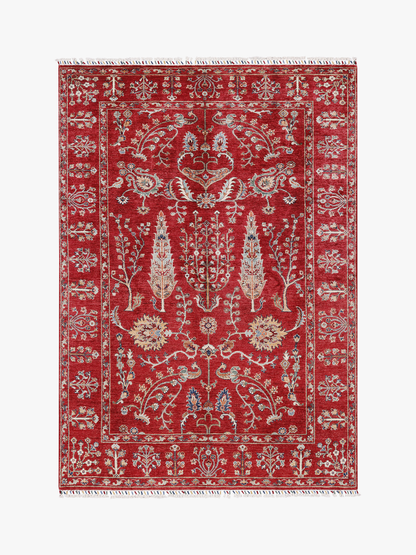 Pictorial Grove Red Rug