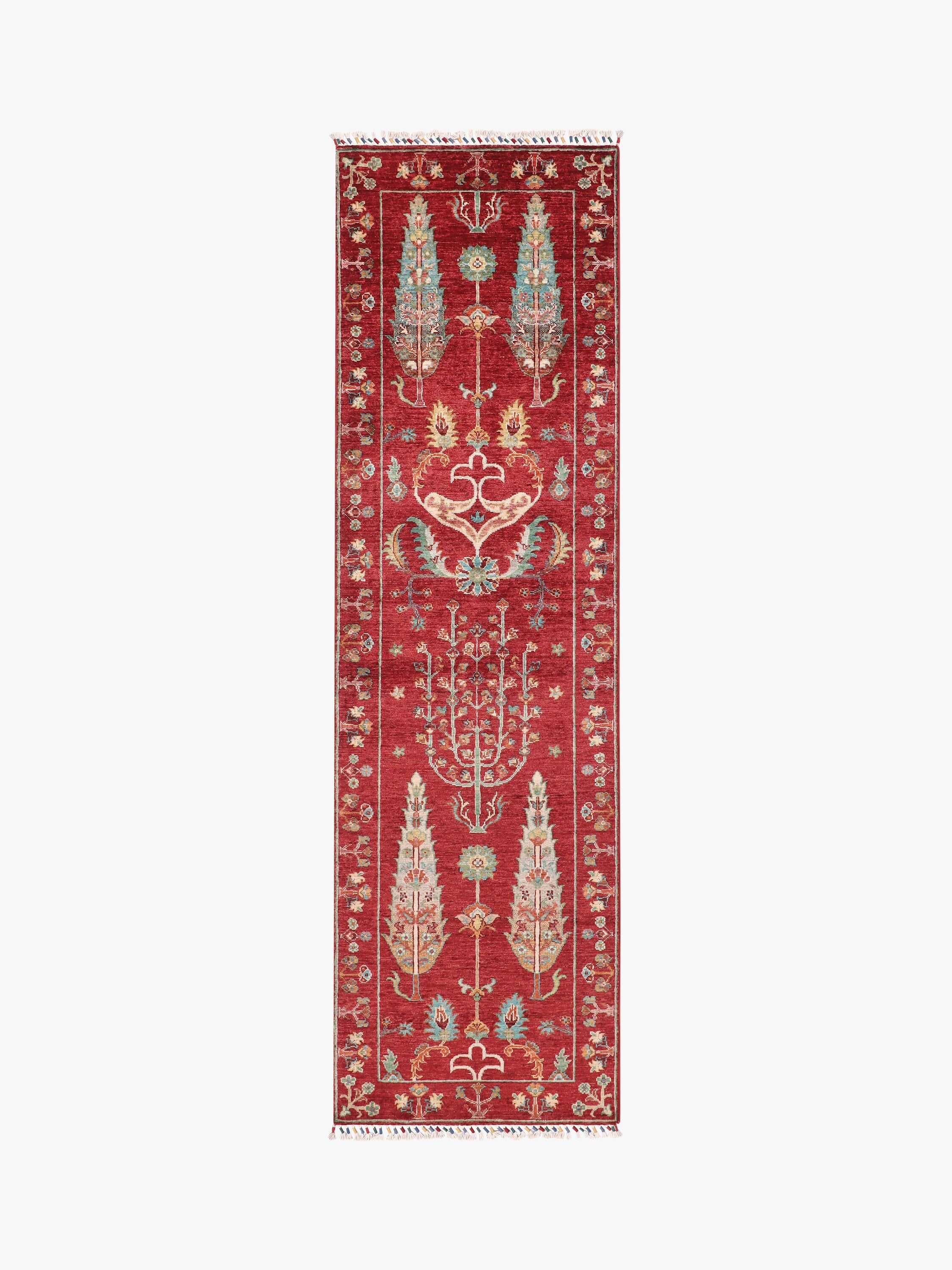 Pictorial Grove Red Rug
