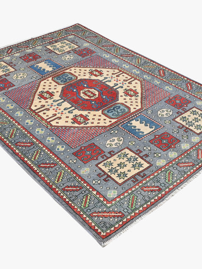 Kazak Grey Rug PC 54337 - 1.65m X 1.25m