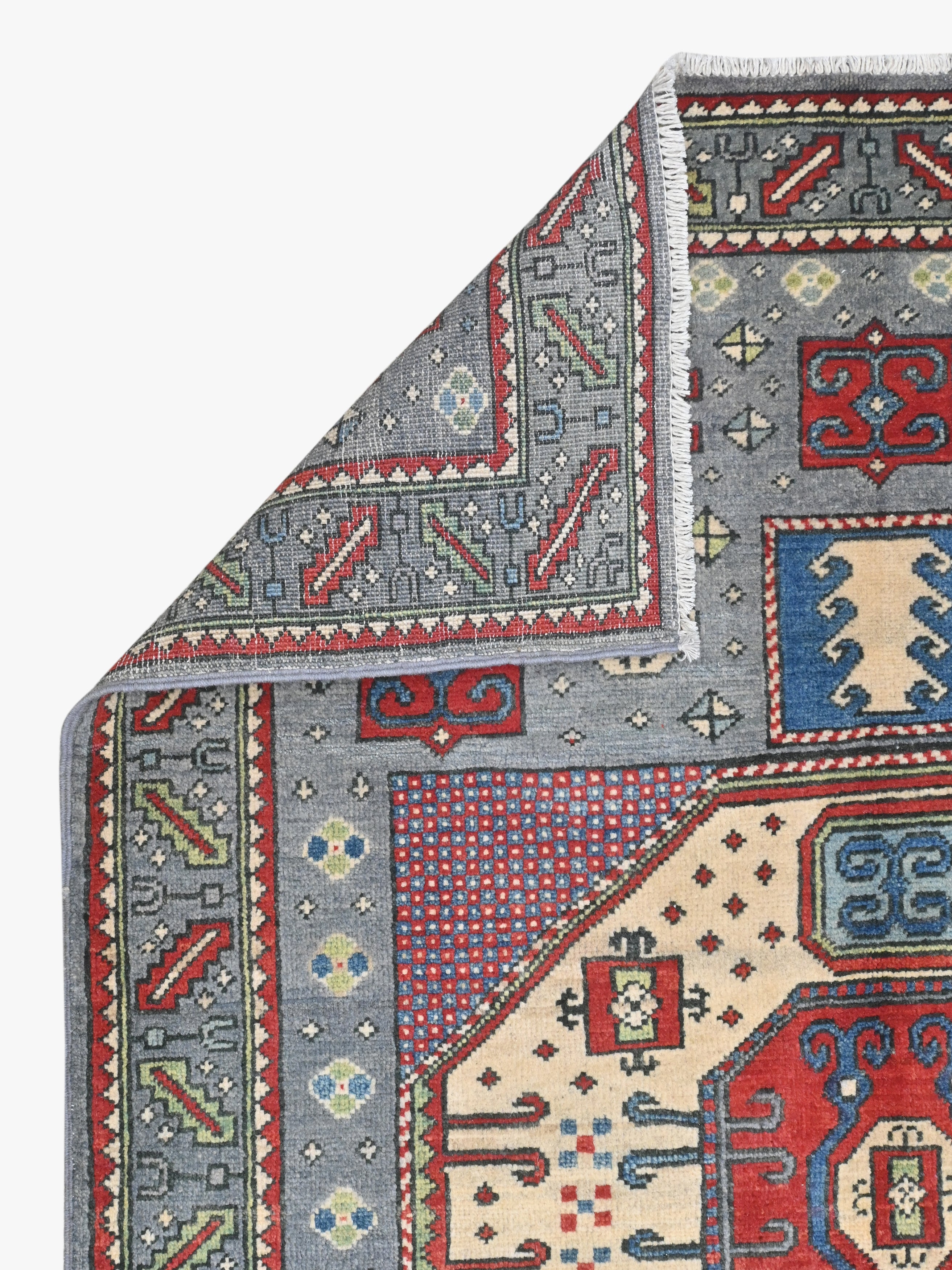 Kazak Grey Rug PC 54337 - 1.65m X 1.25m