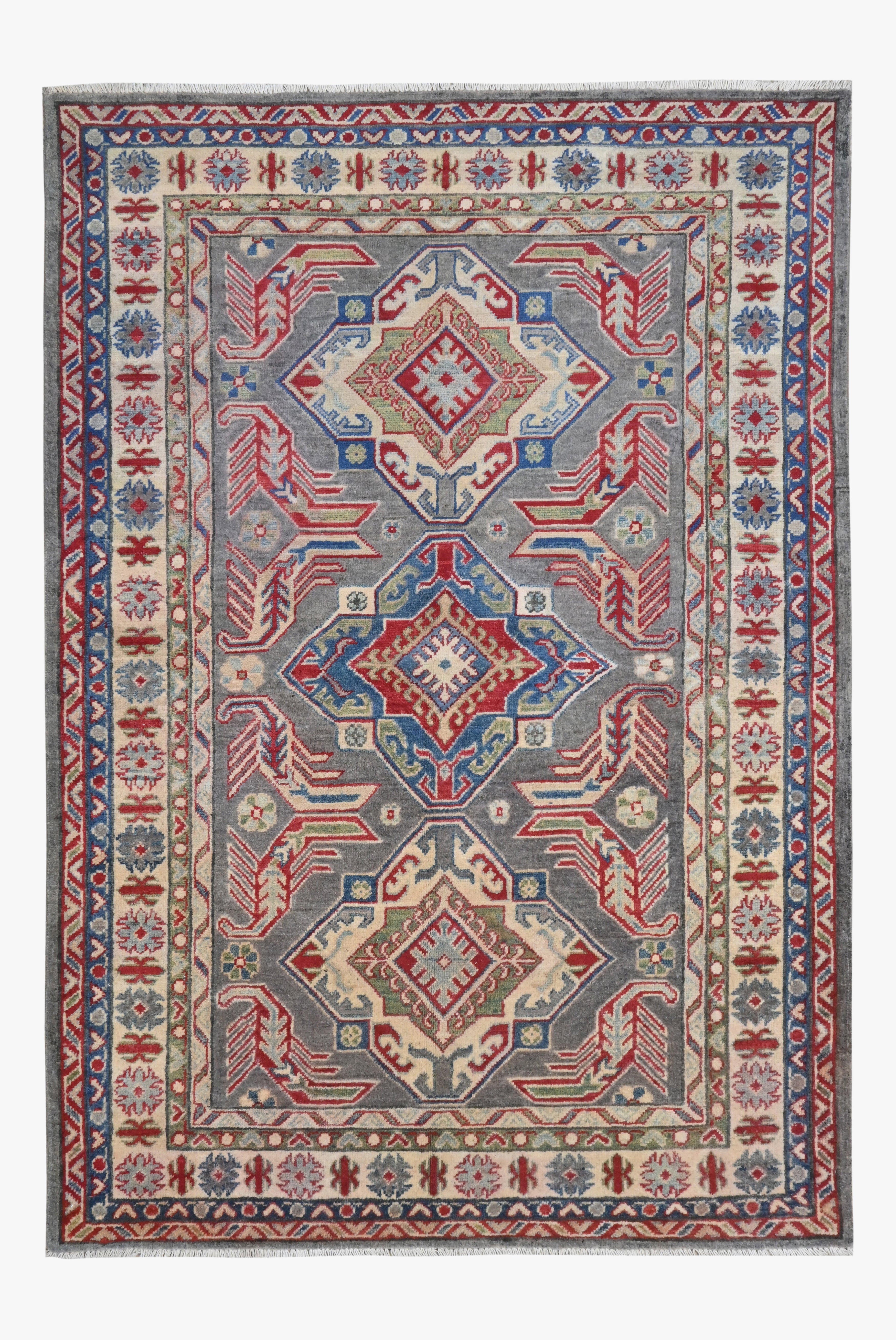 Kazak Grey Rug PC 54338 - 1.83m X 1.23m