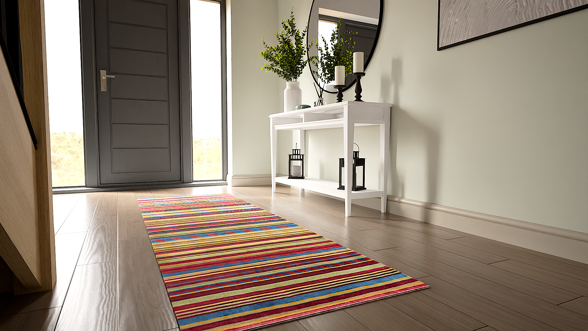 Spice Chilli Runner Stripe Rug