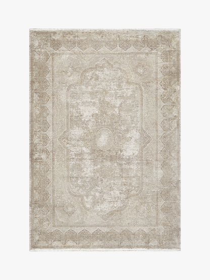 Toros Distressed Medallion Natural Rug