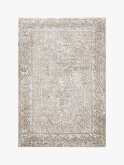 Toros Distressed Medallion Natural Rug