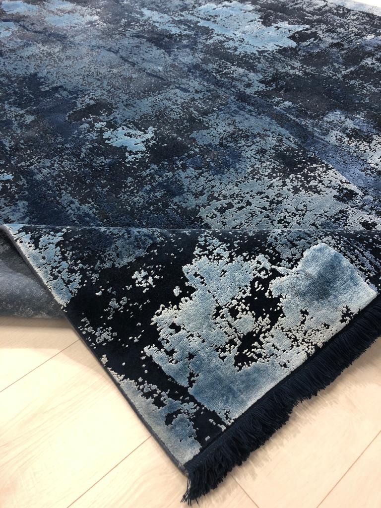 Toros Distressed Abstract Ink Overdyed Rug