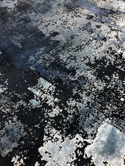 Toros Distressed Abstract Ink Overdyed Rug