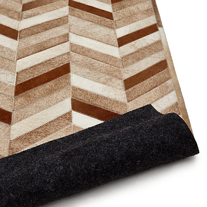 Cow Hide Chevron Natural Rug