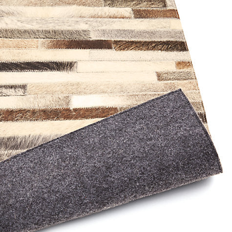 Cow Hide Stripe Natural Rug