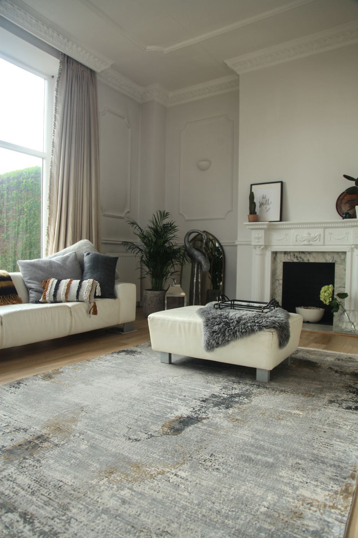 Toros Distressed Illusion Frost Grey Rug