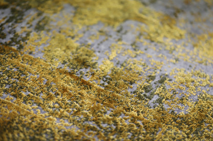Toros Distressed Medallion Gold Overdyed Rug