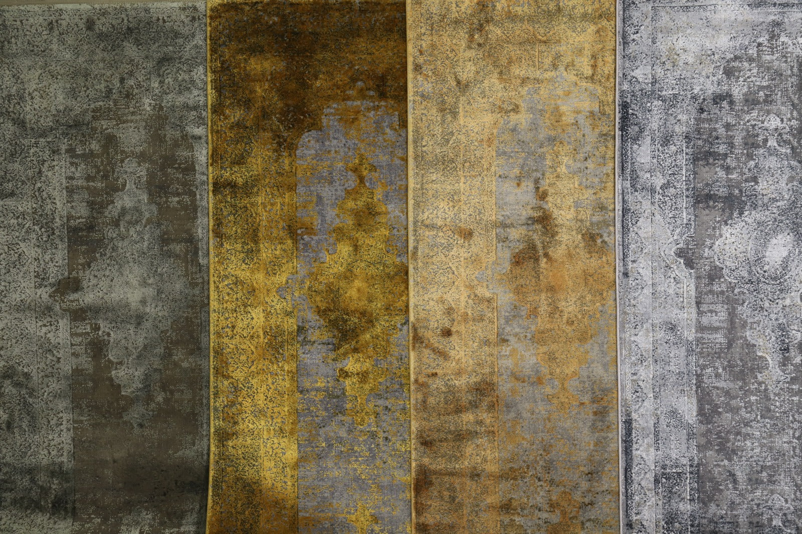Toros Distressed Medallion Copper Overdyed Rug