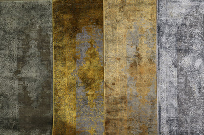 Toros Distressed Medallion Copper Overdyed Rug
